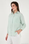 Regular Fit Uzun Kollu Çizgili Kadın Gömlek 6772875 BENETTON