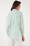 Regular Fit Uzun Kollu Çizgili Kadın Gömlek 6772875 BENETTON