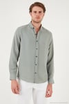 Regular Fit Uzun Kollu Düğmeli Yaka Erkek Gömlek CF25S116777 MİNT