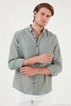 Regular Fit Uzun Kollu Düğmeli Yaka Erkek Gömlek CF25S116777 MİNT