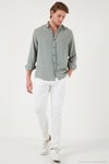 Regular Fit Uzun Kollu Düğmeli Yaka Erkek Gömlek CF25S116777 MİNT