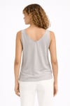 Regular Fit V Yaka Simli Kadın Atlet 26Y0292K1 GRİ