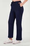 Regular Fit V Yaka Yelek-Pantolon Gofre Kadın Takım 5866484 LACİVERT