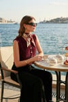 Regular Fit V Yaka Yumuşak Dokulu Düğmeli Kadın Yelek 4615241 BORDO