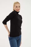Regular Fit Yarım Balıkçı Yaka Triko Kadın Kazak 26K0780K1 SİYAH