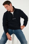 Regular Fit Yarım Fermuarlı Dik Yaka Yumuşak Dokulu Erkek Sweat 59060661 LACİVERT