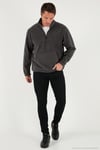 Regular Fit Yarım Fermuarlı Dik Yaka Yumuşak Dokulu Erkek Sweat 59060661 ANTRASİT