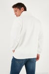 Regular Fit Yarım Fermuarlı Dik Yaka Yumuşak Dokulu Erkek Sweat 59060661 EKRU