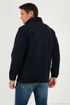 Regular Fit Yarım Fermuarlı Dik Yaka Yumuşak Dokulu Erkek Sweat 59060661 LACİVERT