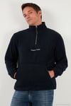 Regular Fit Yarım Fermuarlı Dik Yaka Yumuşak Dokulu Erkek Sweat 59060661 LACİVERT