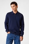 Regular Fit Yarım Fermuarlı Erkek Polo Yaka Kazak BTR4005000000 119 LACİVERT