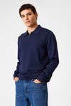 Regular Fit Yarım Fermuarlı Erkek Polo Yaka Kazak BTR4005000000 119 LACİVERT