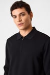 Regular Fit Yarım Fermuarlı Erkek Polo Yaka Kazak BTR4005000000 102 SİYAH