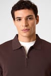 Regular Fit Yarım Fermuarlı Polo Yaka  Kazak Erkek Polo Yaka Kazak BTR4005000000 113 KOYU KAHVE