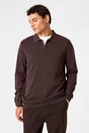 Regular Fit Yarım Fermuarlı Polo Yaka  Kazak Erkek Polo Yaka Kazak BTR4005000000 113 KOYU KAHVE