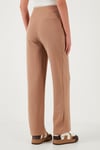 Regular Fit Yüksek Bel Bol Paça Kadın Pantolon 5861279 TABA