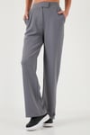 Regular Fit Yüksek Bel Bol Paça Kadın Pantolon 5861279 GRİ