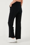 Regular Fit Yüksek Bel Bol Paça Kadın Pantolon 5861279 SİYAH
