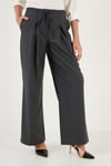 Regular Fit Yüksek Bel Bol Paça Pileli Palazzo Kadın Pantolon 611PL00198 ANTRASİT