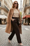 Regular Fit Yüksek Bel Düz Paça Kadın Pantolon 6923873 KAHVE