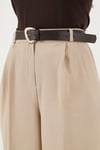 Regular Fit Yüksek Bel Düz Paça Kadın Pantolon 6923875 VİZON