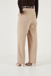 Regular Fit Yüksek Bel Düz Paça Kadın Pantolon 6923875 VİZON