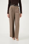 Regular Fit Yüksek Bel Düz Paça Kadın Pantolon 6923875 HAKİ