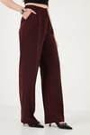Regular Fit Yüksek Bel Düz Paça Kadın Pantolon 6923873 MÜRDÜM