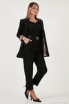 Regular Fit Yüksek Bel Düz Paça Kemerli Kadın Pantolon 68350938 SİYAH