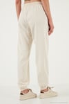 Regular Fit Yüksek Bel Lastikli Paça Jogger Spor Kadın Pantolon 668YP5039 TAŞ