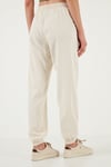 Regular Fit Yüksek Bel Lastikli Paça Jogger Spor Kadın Pantolon 668YP5039 TAŞ