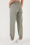 Regular Fit Yüksek Bel Lastikli Paça Jogger Spor Kadın Pantolon 668YP5039 HAKİ