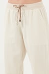 Regular Fit Yüksek Bel Lastikli Paça Jogger Spor Kadın Pantolon 668YP5039 TAŞ
