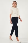 Regular Fit Yüksel Bel Düz Paça Havuç Kadın Pantolon 68350109 LACİVERT