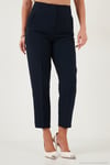 Regular Fit Yüksel Bel Düz Paça Havuç Kadın Pantolon 68350109 LACİVERT