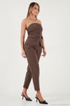 Regular Fit Yüksel Bel Düz Paça Havuç Kadın Pantolon 68350109 KAHVE