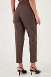 Regular Fit Yüksel Bel Düz Paça Havuç Kadın Pantolon 68350109 KAHVE