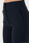 Regular Fit Yüksel Bel Düz Paça Havuç Kadın Pantolon 68350109 LACİVERT