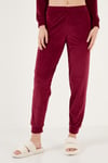 Regular Fit Yumuşak Dokulu Kadife Kadın Pijama Takımı 6094200W4 BORDO