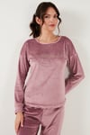 Regular Fit Yumuşak Dokulu Kadife Kadın Pijama Takımı 6094200W4 PUDRA