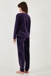 Regular Fit Yumuşak Dokulu Kadife Kadın Pijama Takımı 6094200W4 KOYU MOR