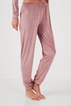 Regular Fit Yumuşak Dokulu Parlak Kadife Ribanalı Kadın Pijama Takımı 6097110 PUDRA
