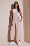 Relaxed Fit Ayarlanabilir İp Askılı Bahçıvan Kadın Tulum 66970192S4 TAŞ