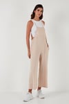 Relaxed Fit Ayarlanabilir İp Askılı Bahçıvan Kadın Tulum 66970192S4 TAŞ