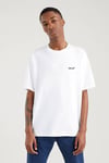 Relaxed Fit Bisiklet Yaka % 100 Pamuk Erkek T Shirt A0637-0000 BEYAZ