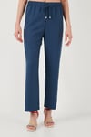 Relaxed Fit Bol Paça Kadın Pantolon 5865826 İNDİGO