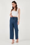 Relaxed Fit Bol Paça Kadın Pantolon 5865826 İNDİGO