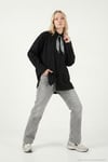Relaxed Fit Fular Detaylı Klasik Yaka Göğüs Cepli Kadın Gömlek 6925427 SİYAH