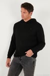 Relaxed Fit Kapüşonlu Yumuşak Dokulu Erkek Sweat 5901063 SİYAH