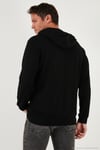 Relaxed Fit Kapüşonlu Yumuşak Dokulu Erkek Sweat 5901063 SİYAH